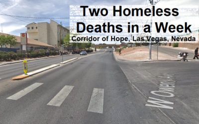 Two Homeless Deaths in One week